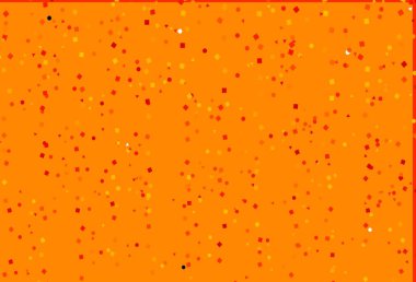 Açık Turuncu vektör dokusu, çemberli, küplü. Daireler, çizgiler, rengarenk eşkenar dörtgenler. Reklamlar için desen.