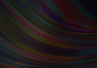 Bükülmüş kurdeleli koyu siyah vektör şablonu.