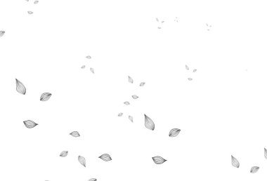Light Silver, gri vektör karalama şablonu. Yaprakları karalama tarzında renkli ve soyut çizimler. Web siteniz için Doodle tasarımı.