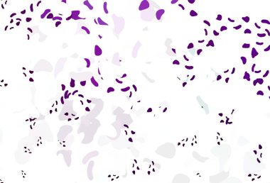 Kaotik şekilli açık mor vektör deseni. Rastgele şekillerle soyut tarzda dekoratif tasarım. İşiniz için en iyi akıllı tasarım.