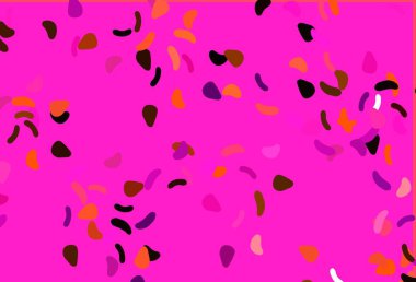 Açık Pembe, Memphis şekilli sarı vektör şablonu. Soyut gradyan şekilli basit renkli çizimler. Kartvizitiniz için modern tasarım.