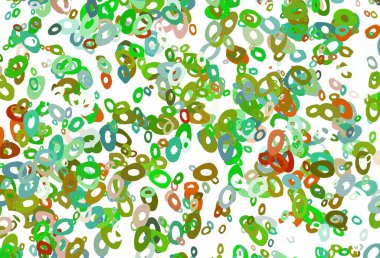 Açık Çokrenkli, daireli Gökkuşağı vektör şablonu. Renkli su damlaları olan modern soyut çizimler. Reklamlar, broşürler için desen.