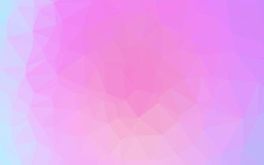 Açık Pembe, mavi vektör üçgen arkaplan.