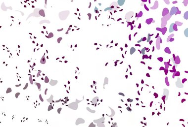 Rastgele şekilli açık mor vektör dokusu. Renkli rastgele şekillerle modern soyut illüstrasyon. Web siteniz için basit tasarım.