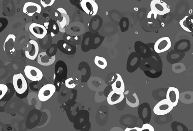 Açık gümüş, diskli gri vektör dokusu. Bulanık dekoratif tasarım baloncuklu soyut tarzda. Suyun deseni, yağmur damlaları.