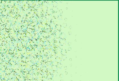 Açık yeşil, daire şekilli sarı vektör düzeni. Doğa tarzında renkli baloncuklu soyut illüstrasyon. Güzel web siteleri için desen.