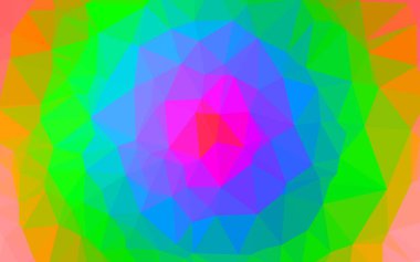 Açık Çokrenkli, Gökkuşağı vektörü çokgen soyut yerleşimi.