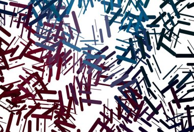 Düz çizgileri olan koyu yeşil vektör düzeni. Renkli çubuklarla gösterişli soyut çizimler. Reklamınız, posteriniz, afişiniz için en iyi tasarım.