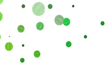 Yeşil daireli beyaz vektör arkaplanı 