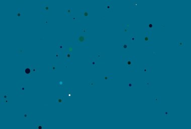 Açık mavi, küreli yeşil vektör deseni. Doğa tarzında bulanık halkaları olan güzel renkli çizimler. İş reklamları için tasarım.