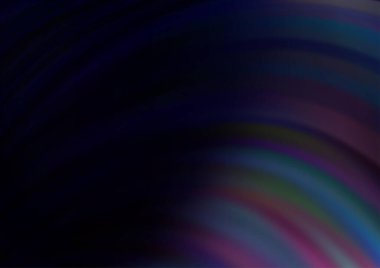 Bükülmüş çizgilerle koyu mavi vektör arkaplanı.