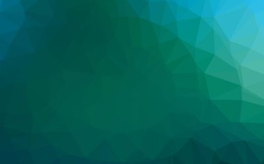 Koyu mavi, yeşil vektör çokgen desen.