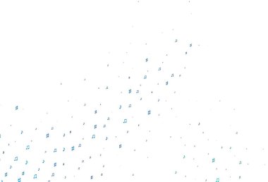 Müzik sembollü soyut vektör arkaplanı. Soyut tarzda dekoratif tasarım ve müzik şekilleri. Fasion dergileri için şablon.