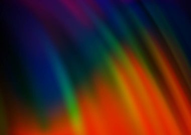 Koyu Çokrenkli, Gökkuşağı vektör şablonu çizgileri, oval.