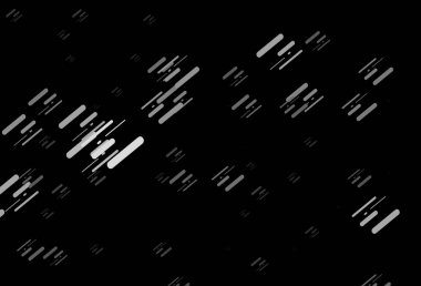 Dark Silver, uzun çizgileri olan gri vektör arka planı. Soyut şablondaki çizgilerle dekoratif parlak çizimler. Reklamınız, posteriniz, afişiniz için en iyi tasarım.