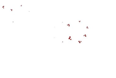 Daireleri, çizgileri, dikdörtgenleri olan açık kırmızı vektör düzeni. Çemberler, üçgenler ve küplerle soyut gradyan çizimi. İş ilanları, broşürler, broşürler için desen