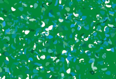 Açık mavi, soyut formlu yeşil vektör arkaplan. Rastgele şekillerle soyut tarzda dekoratif tasarım. İşiniz için en iyi akıllı tasarım.