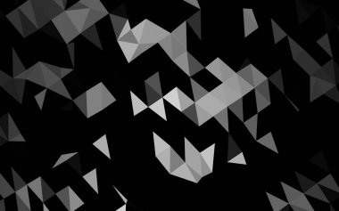 Koyu gümüş, gri vektör çokgen desen.