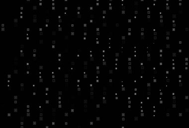 Koyu gümüş, gri vektör örtüsü çokgen, dairesel tarzda. Renkli daireleri, dikdörtgenleri olan modern soyut çizimler. Web siteleri, iniş sayfaları için desen.