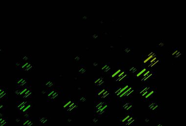 Koyu yeşil, sarı vektör arkaplan ve düz çizgiler. Bulanık dekoratif tasarım basit bir şekilde çizgilerle. TV reklamları için arkaplan.