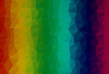 Işık Çokrenkli, Gökkuşağı vektörü soyut mozaik desen. Zarif bir tasarıma sahip soyut bir çizim. İş tasarımınız için üçgen desen.