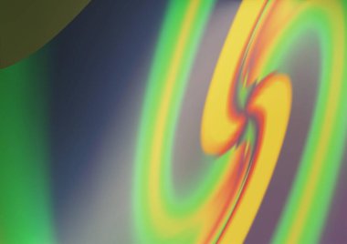 Açık Yeşil, bükülmüş çizgileri olan sarı vektör şablonu.