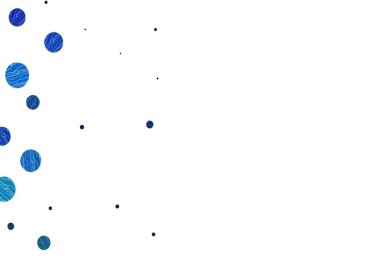 Açık mavi, küreli yeşil vektör deseni. Bulanık yağmur damlaları olan soyut bir çizim. Posterler, afişler için tasarım.