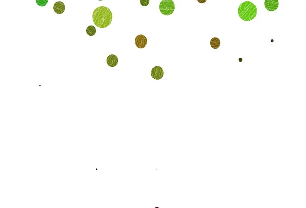 浅绿色 红色矢量模板与圆圈 现代抽象图解与彩色水滴 传单的格式 — 图库矢量图片