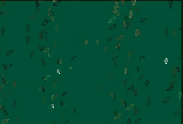 Светло Зеленая Векторная Текстура Нечеткие Каракули Разноцветными Градиентными Листьями Новый — стоковый вектор