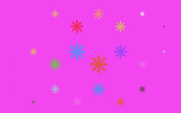 Abstrakte Vektorhülle Mit Schönen Schneeflocken Dekorative Leuchtende Illustration Mit Schnee — Stockvektor