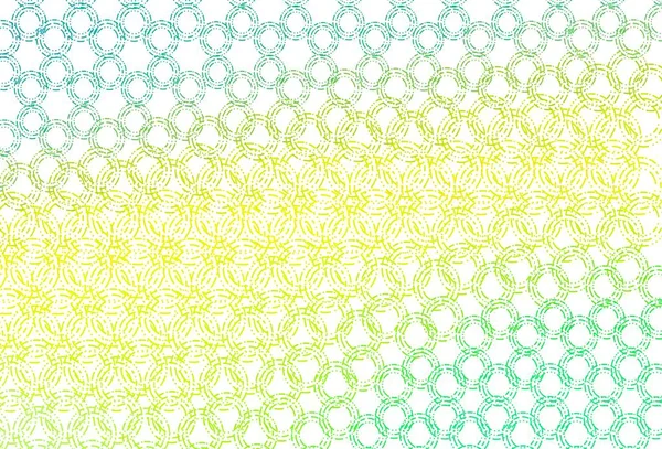 Hellgrüne Gelbe Vektortextur Mit Scheiben Glitzernde Abstrakte Illustration Mit Verschwommenen — Stockvektor
