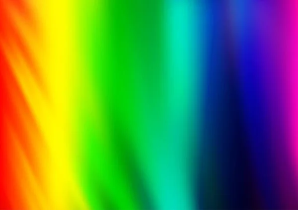 Helles Multicolor Regenbogen Vektormuster Mit Linien Ovalen — Stockvektor