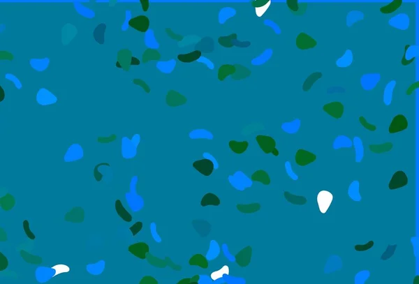 Світло Блакитна Зелена Векторна Текстура Випадковими Формами Проста Барвиста Ілюстрація — стоковий вектор