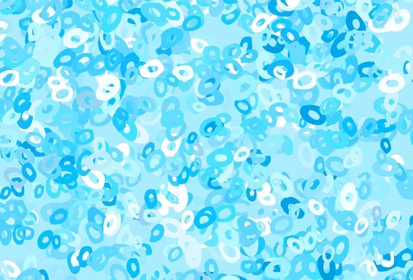 Rozvržení Vektoru Light Blue Kruhovými Tvary Abstraktní Ilustrace Barevnými Bublinami — Stockový vektor