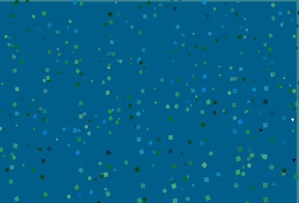 Světle Modrá Zelené Vektorové Pozadí Čárami Kruhy Kosočtverec Kruhy Čáry — Stockový vektor