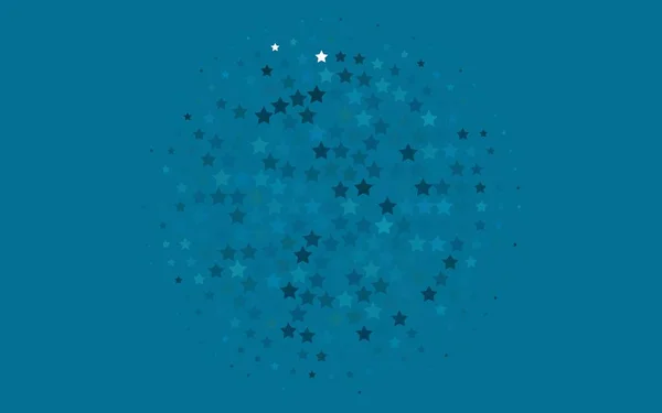Luz Azul Fundo Vetorial Com Estrelas Coloridas —  Vetores de Stock