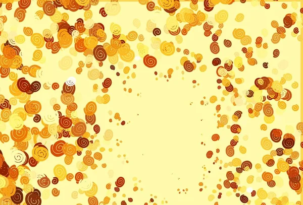 Светло Желтый Оранжевый Векторный Фон Изогнутыми Кругами Современная Абстрактная Градиентная — стоковый вектор