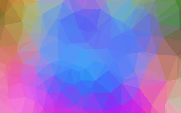Lumière Multicolore Vecteur Arc Ciel Low Poly Layout — Image vectorielle