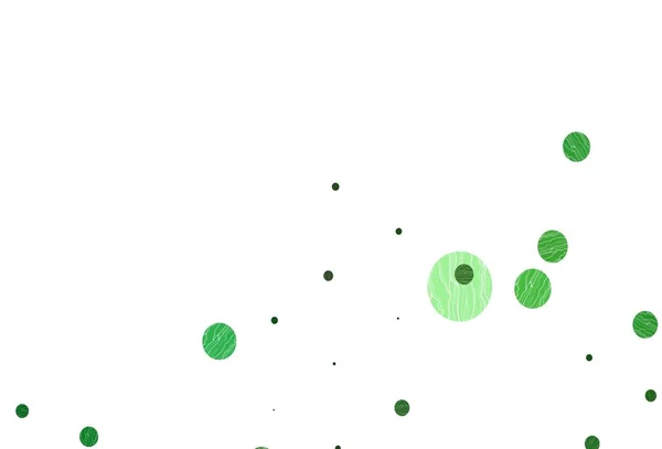Bílé Vektorové Pozadí Zelenými Kruhy — Stockový vektor