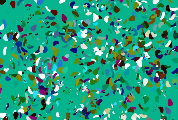 Açık renkli, gökkuşağı vektör desenli kaotik şekilli. Soyut gradyan şekilli basit renkli çizimler. Duvar kağıtları için zarif tasarım.