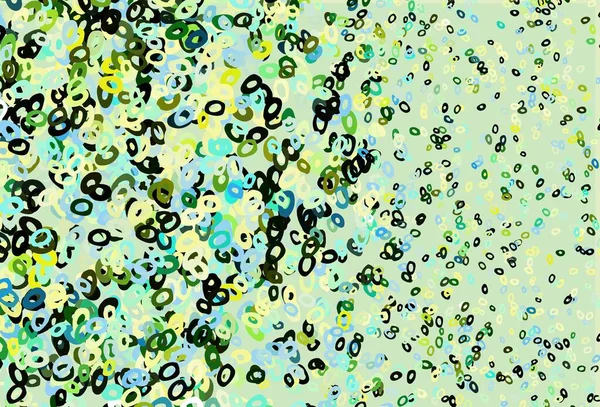 Темно Зеленый Желтый Векторный Отрезок Точками Размытые Пузыри Абстрактном Фоне — стоковый вектор
