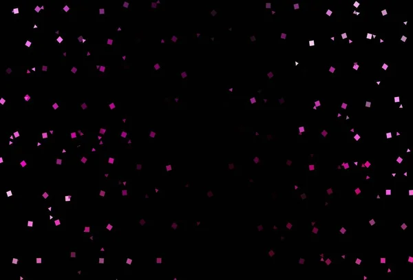 深色粉红矢量背景与线条 用一组五彩缤纷的圆圈 三角形 正方形来说明 贵公司商业广告的精巧设计 — 图库矢量图片