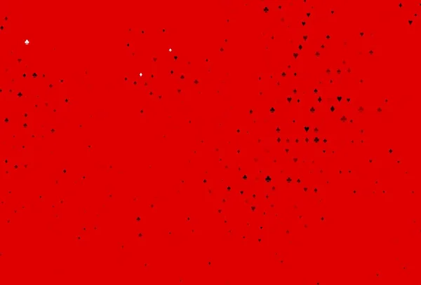 Kart Işaretli Açık Kırmızı Vektör Arkaplanı Kalplerin Maça Sinek Elmasların — Stok Vektör