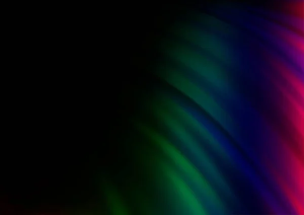 Fond Multicolore Foncé Vecteur Arc Ciel Avec Rubans Courbés — Image vectorielle