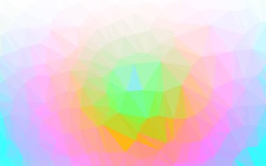 Açık Çokrenkli, Gökkuşağı vektörü düşük polimerli doku.