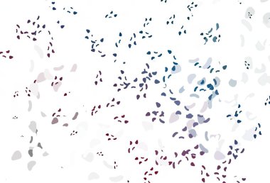 Açık mavi, soyut şekilli kırmızı vektör arkaplanı. Soyut tarzda rengarenk gradyan şekilleri olan bir resim. Web siteniz için basit tasarım.