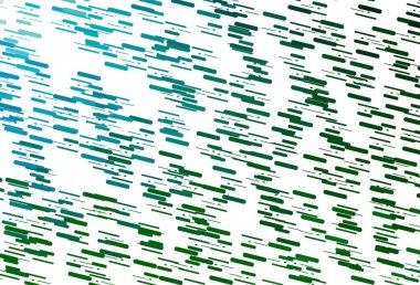 Açık Mavi, uzun çizgileri olan yeşil vektör arkaplanı. Bulanık arkaplanda gradyanı olan çizgiler. Reklamlar, posterler, afişler için desen.