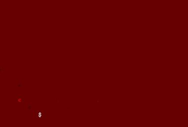 Finansal sembollü açık kırmızı vektör dokusu. Bulanık tasarım içinde EUR, JPY, GBP sembolleri var. Reklamınız, posteriniz, afişiniz için en iyi tasarım..