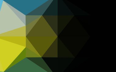 Koyu Mavi, Sarı vektör çokgen arkaplan.