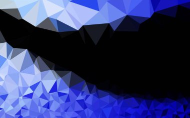 Koyu mavi vektör çokgen arkaplan.